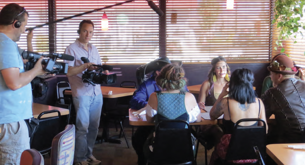 Roger Nygard, center left, shooting a reality pilot. PHOTO: COURTESY ROGER NYGARD